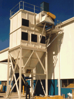 Industrial dust collecting baghouse dust collectors and dust collection systems.